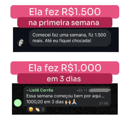 Depoimento 1 de aluna do curso